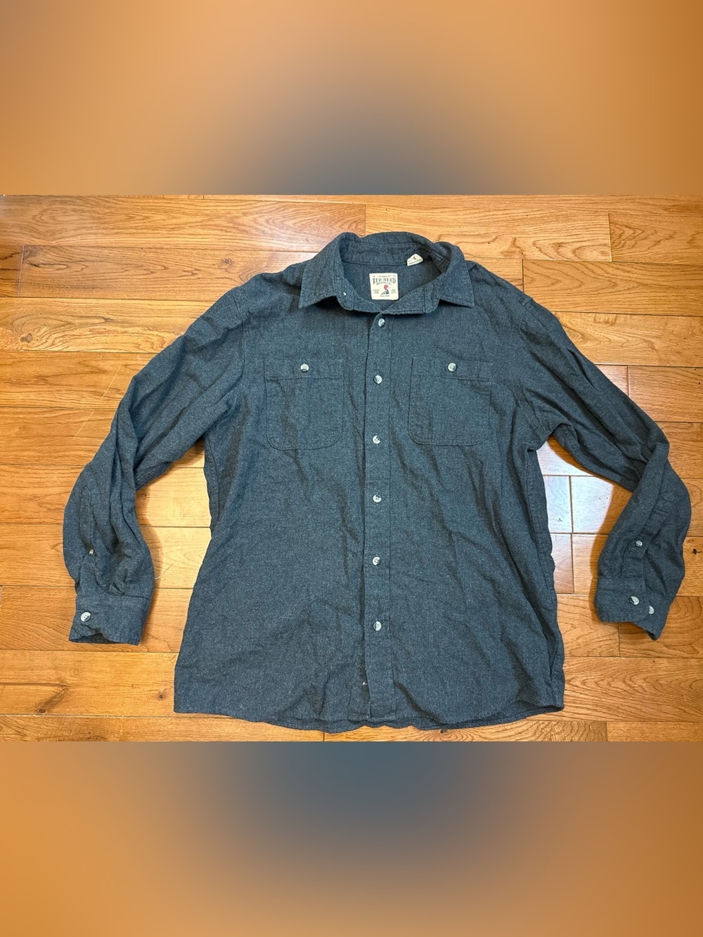 Redhead Cotton Chambray Button Down Work Shirt